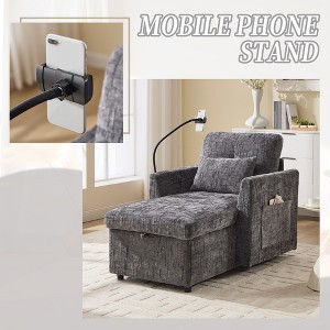 MOONMISS chenille lazy  recliner  with storage backrest and cell phone bracket  for living room bedroom small householdop Arcade Games - 1 of 4