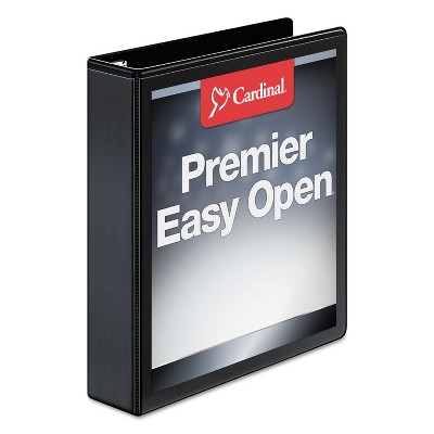 Cardinal Easy-Open ClearVue X-Wide Locking Slant-D Binder 1.5" Cap 11 x 8 1/2 Black 10311