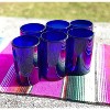 Dos Sueños Mexican Hand Blown  Drinking Glasses - Pure Cobalt Design - 14oz - Set of 6 - 4 of 4