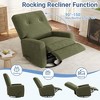 360° Swivel Rocker Recliner, Corduroy Mamual Recliner Chair for Nursery, Living Room, Bedroom & Small Spaces - 3 of 4