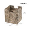 mDesign Woven Hyacinth Kitchen Storage Organizer Basket Bin, 4 Pack, White Wash - 4 of 4