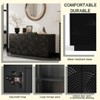 Accent Storage Cabinet, Modern Buffet Sideboard Console Table with 4 Doors and Adjustable Shelves - 4 of 4