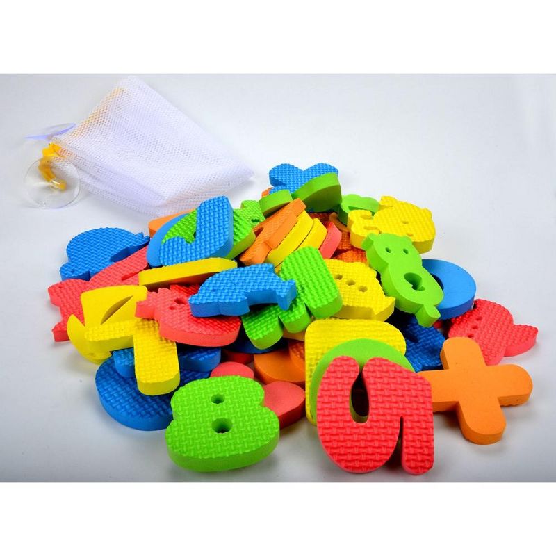 Syncfun 51 Pieces Baby Bath Toys, Esilient, Durable, Non-Toxic, Kids Shower Toys with Numbers, Letters Sealifes, Eco-Safe Baby Learning Toys Bath Toys, 4 of 8