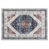 EcoSummer 60 × 84 in Washable Rug with Non-Slip Backing, Vintage Floral Low Pile Area Rug for Living Room & Nursery - 2 of 4