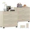 Besiost Set of 2 Wooden 6-Drawers Dressers with Storage, Closet Storage Cabinet and Nightstand - 4 of 4