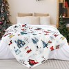 Christmas Throw Blanket Winter Snowflake Christmas Tree Blankets Ultra Soft Farmhouse Pine Tree Flannel - 4 of 4