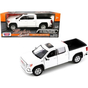 2019 GMC Sierra 1500 Denali Crew Cab Pickup Truck with Sunroof White "Timeless Legends" 1/24-1/27 Diecast Model Car by Motormax - 1 of 3