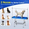 Foldable Dog Grooming Table with Adjustable Double Arms,Noose,Mesh Tray,Heavy Duty Pet Station for Small and Medium Pets-LAOTIES - 4 of 4