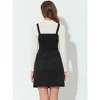 INSPIRE CHIC Women's Faux Suede Zipper Front Elegant Pinafore Overall Mini Dress - 4 of 4