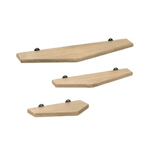 MH London Force 36" Set of 3 Wall Mounted Shelves Mango Wood - 1 of 4