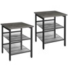 Nightstand,  Side Tables, End Tables with Adjustable Mesh Shelves - 2 of 4