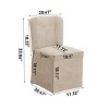 Set of 2 Linen Dining Chairs, Modern Upholstered Fabric Side Chairs with Iron Frame, Armless Kitchen Chairs for Dining Room or Living Room-Koiai - 4 of 4