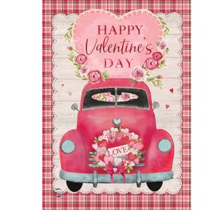 Briarwood Lane Valentine's Garden Flag 12x18 For Outdoor Valentines Love Pickup For Valentine's Garden Flag Flags For Outside - 1 of 4