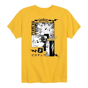 Boys' - Pokémon - Pikachu Manga Battle Short Sleeve Graphic T-Shirt - 1 of 4