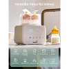 GROWNSY 10-in-1 Fast Bottle Warmer Accurate Temp Control, with LCD Display, Timer, Defrost, Sterili-zing, Keep 24H, Double Bottle Warmer - 2 of 4