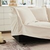 SKRAN 49" Arm Chair,Comfy Chenille Fabric Couch Chair with 2 Large Soft Pillows,Upholstered Deep Seat Single Sofa Chair for Living Room Bedroom,Cream - 4 of 4