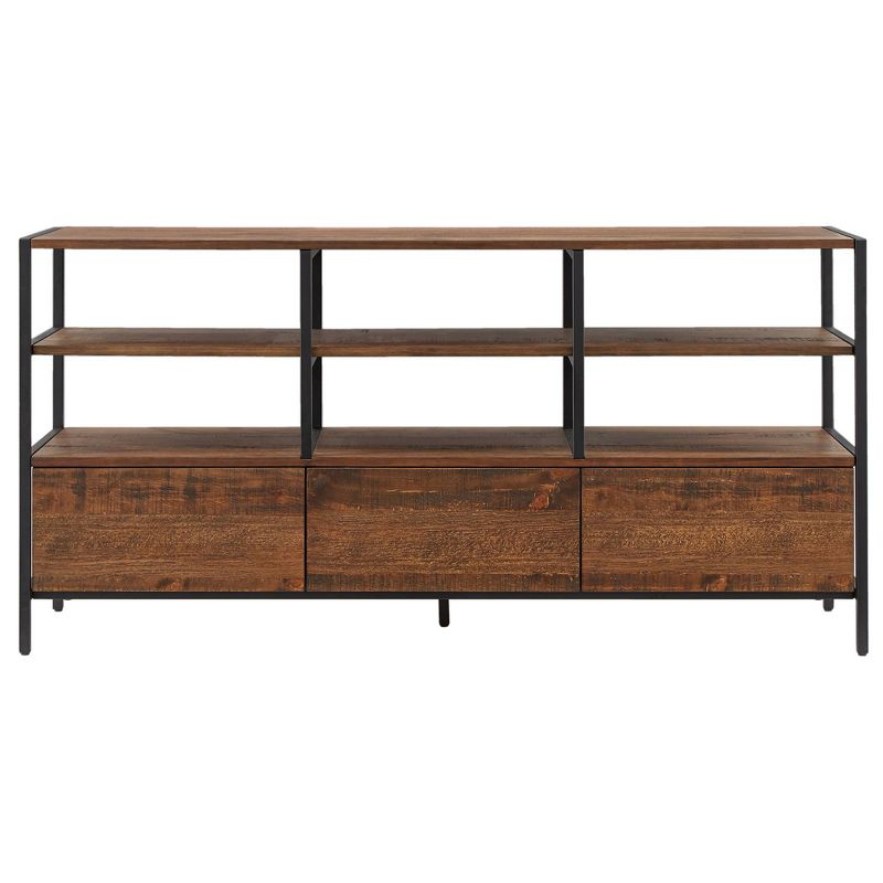 Felicia Rustic Industrial Metal/Wood TV Stand Console Table - Inspire Q, 4 of 9