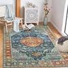 WhizMax Vintage Area Rug Boho Low-Pile Indoor Floral Print Carpet for Living Room Bedroom - 2 of 4