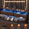 Aheaplus Storage Headboard, Head Board with Charge Station and LED Light - 3 of 4