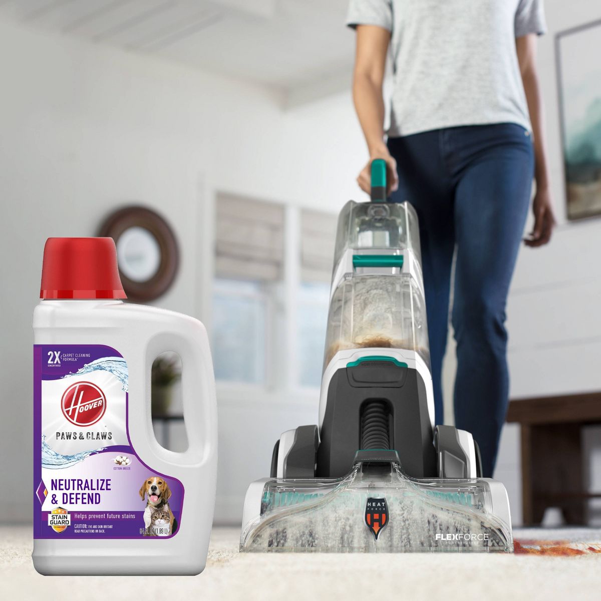 Hoover Paws & Claws 64 fl oz Deep Cleaning Carpet Cleaner Shampoo with Stainguard Solution for Pets - AH30925 - thumbnail 3