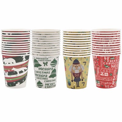 Top Quality 48pcs Christmas Disposable Paper Cups 9oz