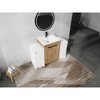 Vynxaria 48 in. Single Freestanding Glossy White Imitation Oak Plywood Bath Vanity with White Ceramic Top KD-PACKING Ready to Assemble - 3 of 4