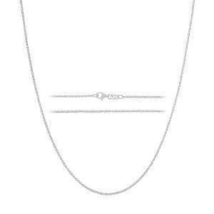 KISPER Silver Diamond Cut Cable Link Chain Necklace – 925 Sterling Silver Jewelry for Women & Men with Lobster Clasp – Made in Italy - 1 of 4