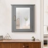 Mercer Mid Century Modern Wooden Medicine Cabinet Gray - Elegant Home Fashions - 2 of 4