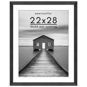 Americanflat Wide Molding Picture Frame with Mat - 1 of 4