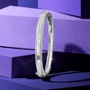 Ross-Simons 0.70 ct. t.w. Diamond Studded Bangle Bracelet in Sterling Silver - 3 of 4