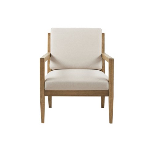 Ivory upholstered armchair hot sale