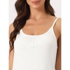 cheibear Women's Loungewear Solid Color Ruffle Trim Camisole Tops with Shorts Pajama Sets - 4 of 4