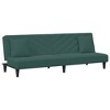 vidaXL Dark Green Velvet 2-Piece Sofa Set with Convertible Bed/Daybed and Footstool for Living Room, Lounge, Home - 3 of 4