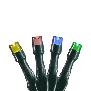 Northlight 10 B/O Multi LED Wide Angle Christmas Lights - 3 ft Green Wire - 1 of 2
