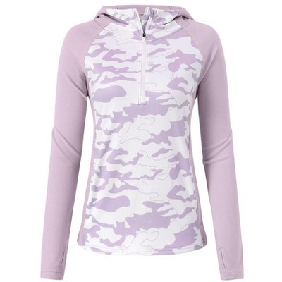 Women's Pullover Hoodie with Thumb Holes Long Sleeve Solid Zipper Tops for Women With Pocket