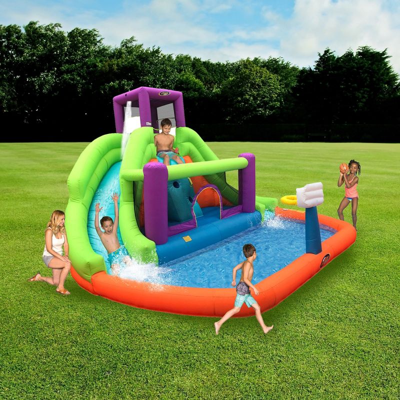 Magic Time International 91053-D Save Double Hurricane Outdoor Inflatable Water Bounce House with High Powered Electric Blower Fan, 14 x 8.5 Feet, 2 of 7