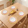 REGALWOVEN Farmhouse Round Placemats Set of 6 Woven Placemats for Dining Table Decor Kitchen Table Mat Wipe Clean - 3 of 4