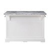 Zermatt Kitchen Island White - Steve Silver Co.: Marble Top, Towel Bars, Spice Storage, Stemware Rack - 3 of 4