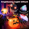 Costway 5 x 4.6 ft Inflatable Spider w/ Pumpkin LED Lighted Halloween Decoration w/ Colorful Rotating Light - 4 of 4