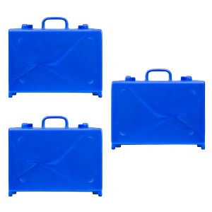 Set of 3 Blue Briefcases for WWE & AEW Wrestling Action Figures - 1 of 2