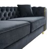 NicBex Couches for Living Room 86" Loveseat Sofa Luxury Modern Velvet Fluffy Upholstered 2-seater Sofa with 2 Throw Pillows for Bedroom - 4 of 4