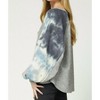 Women's Tie Dye Puffy Sleeve Top - entro - 4 of 4
