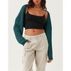 Women Open Front Cardigan For Women Long Batwing Sleeve Knitted Bolero Shrugs Casual Sweaters - 2 of 4