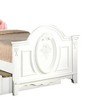 81" Full Bed Flora Bed White Finish - Acme Furniture: Cotton Upholstered, Underbed Storage, No Tools Assembly - 4 of 4