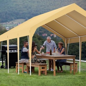 Heavy Duty Carport Outdoor Car Canopy UV Resistant Waterproof Party Tent All-Season Portable Garage Gazebo Shelter - 1 of 4