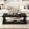 45.2 Inch Vintage Pine Coffee Table,Coffee Table with Vase Column Legs and Pine Veneer,Rectangular Living Room Coffee Table-Baofuwish - 2 of 4