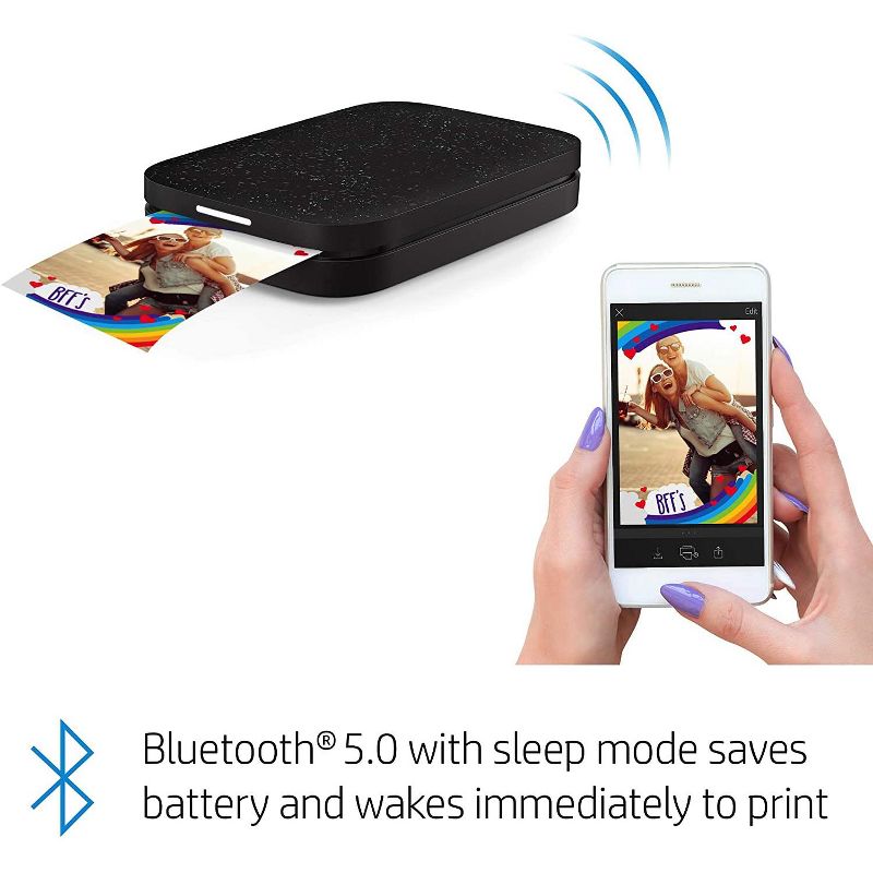 HP Sprocket Portable 2x3" Instant Photo Printer Print Pictures on Zink Sticky-Backed Paper from your iOS & Android Device., 5 of 11