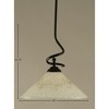 Toltec Lighting Capri 1 - Light Pendant in  Dark Granite with 16" Gold Ice Shade - 2 of 2