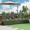 PexFix 47 in. x 47 in. Outdoor Metal Trellis with Planter Box Privacy Screen Garden Fence Wall Applique in Black - 4 of 4