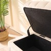 Sapphtopaz Velvet Storage Bench Upholstered Vanity Stool Storage Ottoman with Metal Leg Footstool End of Bed for Living Room, Bedroom, Entryway - 4 of 4